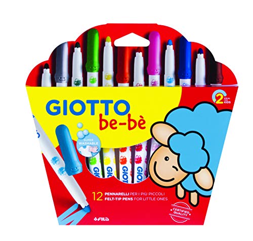 Giotto 4667 00 - Be-be Fasermaler, 12-er Etui, farbig sortiert von GIOTTO be-bè
