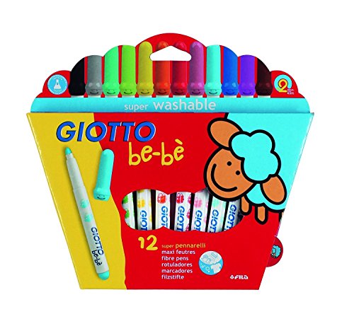 Giotto 4667 00 - Be-be Fasermaler, 12-er Etui, farbig sortiert von GIOTTO be-bè