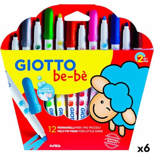 Giotto BE-BÉ Filzstift-Set, mehrfarbig, 6 Stück von Giotto
