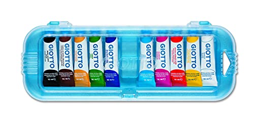 GIOTTO F301700 Gouache Extra-Fine Aufbewahrungsbox, 10 Tuben, 10 ml, Sortiment von GIOTTO