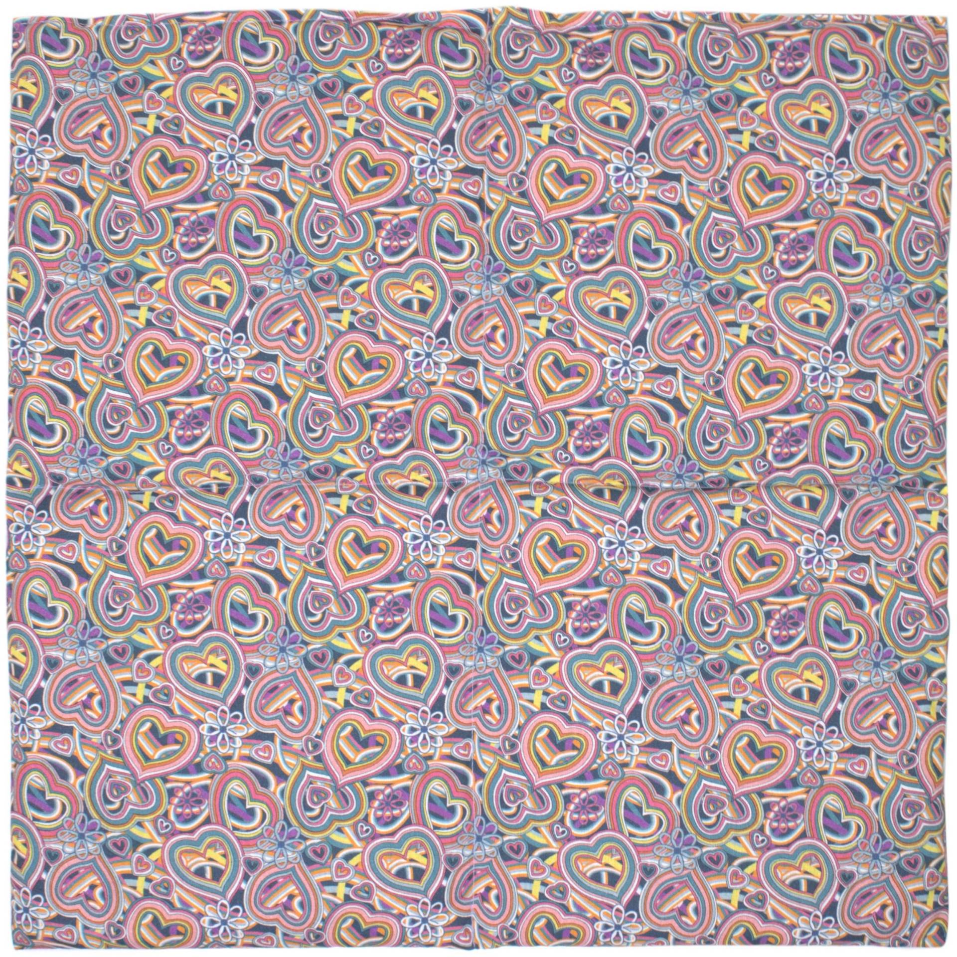 Körnerkissen 40x40cm 4-Kammer | Bio-stoff Psychedelic Heart Wärmekissen -> Mikrowelle&backofen Kältekissen Gefrierfach, Div Füllungen Körnerkissen 40x40cm 4-Kammer | Bio-stoff Psychedelic Heart Wärmekissen -> Mikrowelle&backofen Kältekissen Gefrierfach, Div Füllungen von Giraffenland