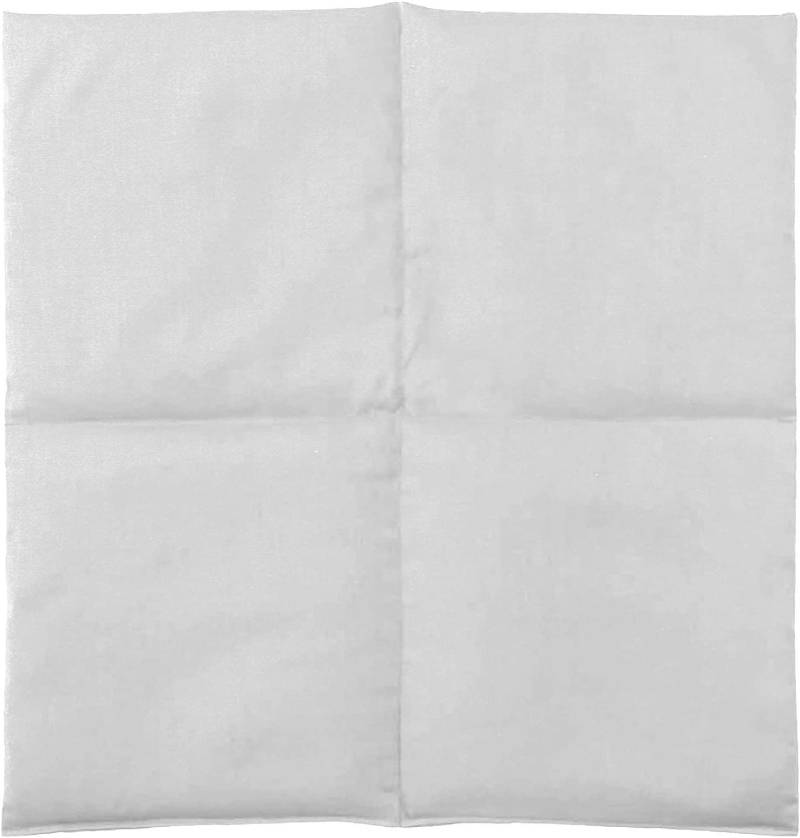 Körnerkissen 40x40cm 4-Kammer | Schneeweiß Wärmekissen Für Mikrowelle & Backofen Kältekissen Gefrierfach Div Füllungen von Giraffenland