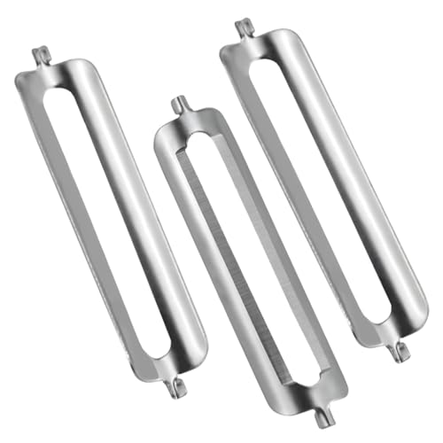 GisWell 3 Stück TSchäler Ersatzklinge Set, Ersatzklingen für Sparschäler, Sparschäler Flachschliff, Klingen für Gemüseschäler, für Gemüse und Obst (Silber) von GisWell