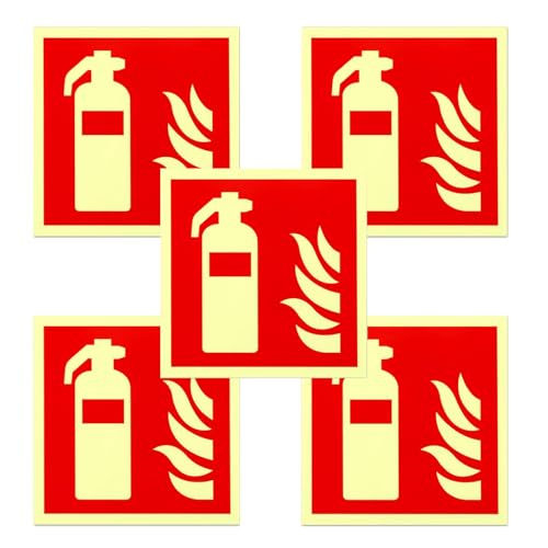 GisWell 5 Stück Feuerlöscher Schild, Aufkleber Feuerlöscher,Schild Feuerlöscher Nachleuchtend Selbstklebend,PVC Schilder 15x15cm für Haus Büro Baustelle und Auto GisWell 5 Stück Feuerlöscher Schild, Aufkleber Feuerlöscher,Schild Feuerlöscher Nachleuchtend Selbstklebend,PVC Schilder 15x15cm für Haus Büro Baustelle und Auto von GisWell