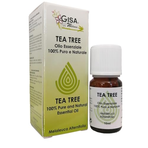 Gisa Wellness - TEA TREE - Konventionelles Ätherisches Öl - 100% Rein und Natürlich - [10ml] - Ideal für Aromatherapie und Körperpflege - Raumduft - Hergestellt in Italien von Gisa Wellness
