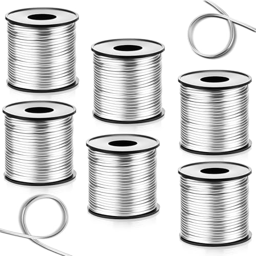 Gisafai Aluminiumdraht, 6 Rollen, 12 Gauge, 30 m, 2 mm, biegsam, modellierender Aluminiumdraht für Bastelarbeiten, Schmuckherstellung, Kranzherstellung, Perlen, Blumen Gisafai Aluminiumdraht, 6 Rollen, 12 Gauge, 30 m, 2 mm, biegsam, modellierender Aluminiumdraht für Bastelarbeiten, Schmuckherstellung, Kranzherstellung, Perlen, Blumen von Gisafai