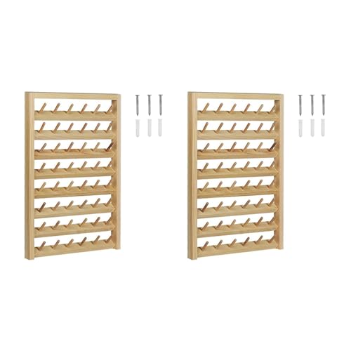 Gisoanudt 2X 48-Spulen-NäHgarnstäNder, Wandmontage-NäHgarnstäNder mit Haken, HöLzerner Stickerei-Organizer zum NäHen Gisoanudt 2X 48-Spulen-NäHgarnstäNder, Wandmontage-NäHgarnstäNder mit Haken, HöLzerner Stickerei-Organizer zum NäHen von Gisoanudt