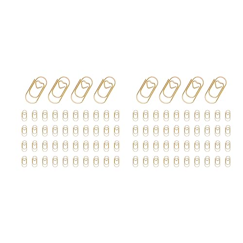 Gisoanudt 300 Stück Gold Nette Büroklammern Papier Clip Mini Clips Förmige Büroklammern Papier Clip Lesezeichen Clips für Büro Lieferanten Schule von Gisoanudt