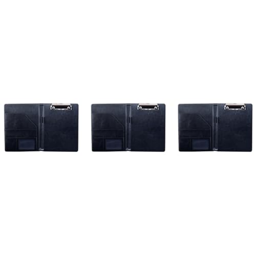 Gisoanudt 3X A5 Document Bag Dateiordner Zwischenablage Business Office Financial School Supplies (Schwarz) von Gisoanudt