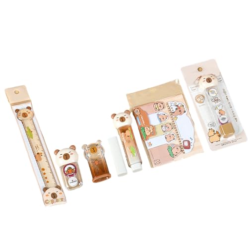 1 Set Tier-Schreibwaren-Set, Anspitzer, Lineal, Radiergummi, Korrekturband, Haftnotizen, Lernbox, Schulbedarf 1 Set Tier-Schreibwaren-Set, Anspitzer, Lineal, Radiergummi, Korrekturband, Haftnotizen, Lernbox, Schulbedarf von Gissroys