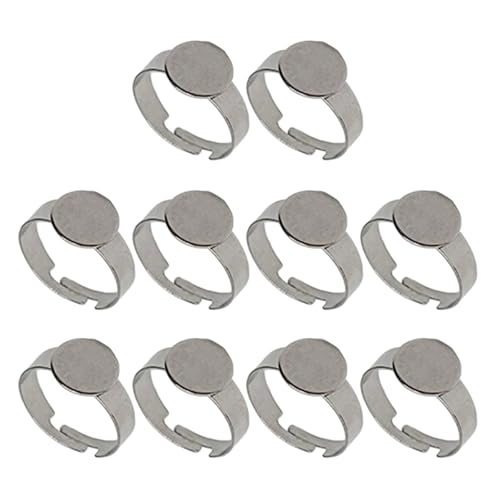 10 Stück verstellbare Basen, verstellbare Edelstahl-Ringe, Halterungen für Schmuckkunst, Schmuckherstellung 10 Stück verstellbare Basen, verstellbare Edelstahl-Ringe, Halterungen für Schmuckkunst, Schmuckherstellung von Gissroys