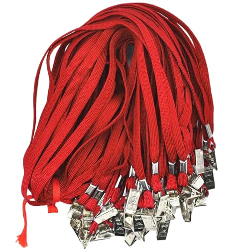 100 PCs Sicherheit Lanyards Schwarze Lanyards Flat Neck Lanyard Mit Clip Für Schulbüro Und Klassenzimmergebrauch von Gissroys