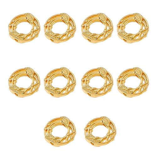 10pcs Durch Lochperlenkreise Für Handgefertigte Schmuck Praktische Perlen Spacer Stecker Armband Halskettenkomponenten Halbfeste Perlenringe von Gissroys