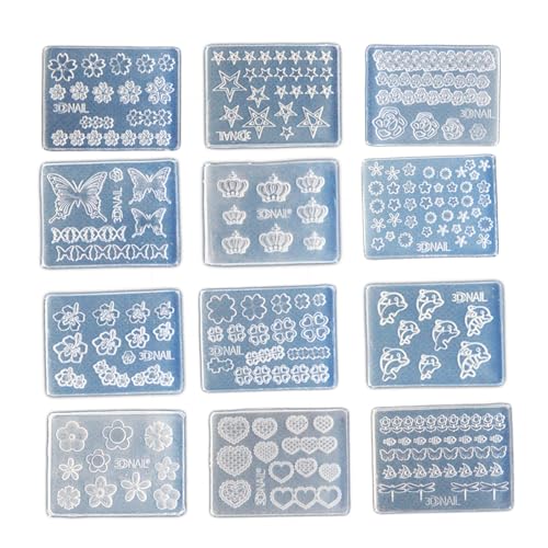 12pieces Kreative Nägel Kunst Silikonformen Für Harzblätter Pflanzendesigns Silikon Crafting Formen Nägel Accessoire Maniküre Trainingsversorgung 12pieces Kreative Nägel Kunst Silikonformen Für Harzblätter Pflanzendesigns Silikon Crafting Formen Nägel Accessoire Maniküre Trainingsversorgung von Gissroys