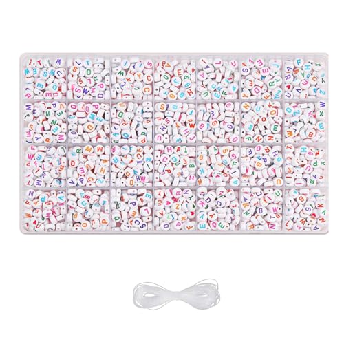 1850 Mehrzweck-Buchstabenperlen, lebendige Farben, einfach zu verwenden, für Bastler und Familie, für den täglichen Gebrauch, kreatives Kunstzubehör von Gissroys