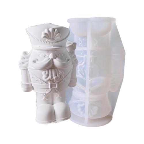 2 PCs Walnüsse Soldat Silikone Schimmelpilze Formen Soldat Figuren Kerzenform Gussformpochung Epoxidharz Gussform von Gissroys