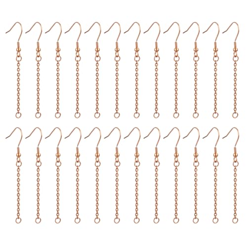 20 Stück baumelnde Ohrringdrähte zur Schmuckherstellung, verstellbare Kettenverlängerungs-Set für Schmuckherstellung, Verlängerungsketten, Ohrring-Zubehör von Gissroys