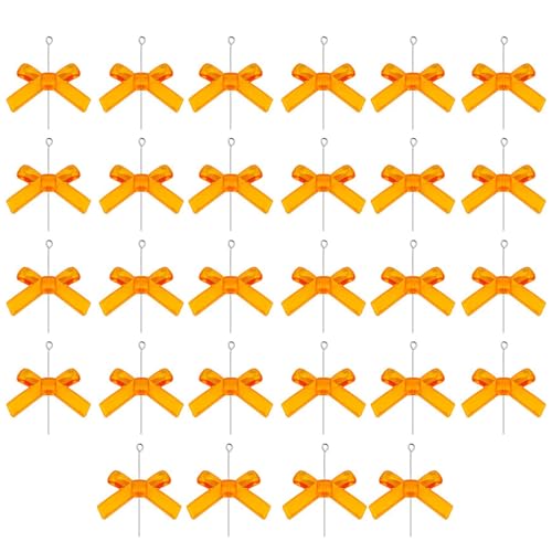 28 transparente Acryl-Schleifenperlen für Schmuckherstellung, Basteln, Charm-Zubehör und Heimdekoration, Verzierungen, Schleifenperlen von Gissroys