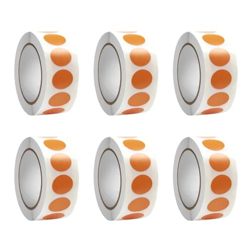 6 Rolls Round Aufkleber Farbcodierung Aufkleber Red Dot Rundschreiben Für Dateiorganisation Warehouse Kennzeichnung Red Dot Round Rundkreisende Farbcodierung Etikett von Gissroys