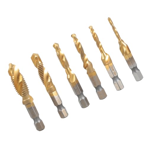 6pcs Hochgeschwindigkeit Stahlverbund TAP Bohrmaschine Und Tap Bohrer Bit Integrierter Maschine Offener Schande Werkzeugsatz Ersatz Home Renovierungssatz von Gissroys