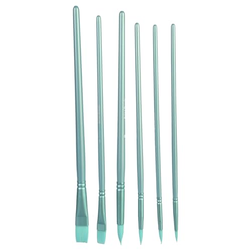 6pcs Künstler Pinsel Pinsel Aquarellpinsel Für Öl Acryl Aquarell Gouache Malerei Nylon Borsten Nylon Haarkunstpinsel von Gissroys