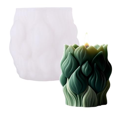 Blütenzylinder Silikonformen Plastern Formen Epoxidharz Tulpen Kerze Ornament Gussformblüten Zylinder Silikonformform Tulpen Kerzenpflaster von Gissroys
