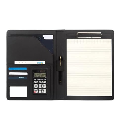 Business-Konferenzmappe aus Leder, Klemmbrett, Briefgröße, Dokumententasche mit Klemmbrett, Kartentasche, Stiftschlitz Business-Konferenzmappe aus Leder, Klemmbrett, Briefgröße, Dokumententasche mit Klemmbrett, Kartentasche, Stiftschlitz von Gissroys