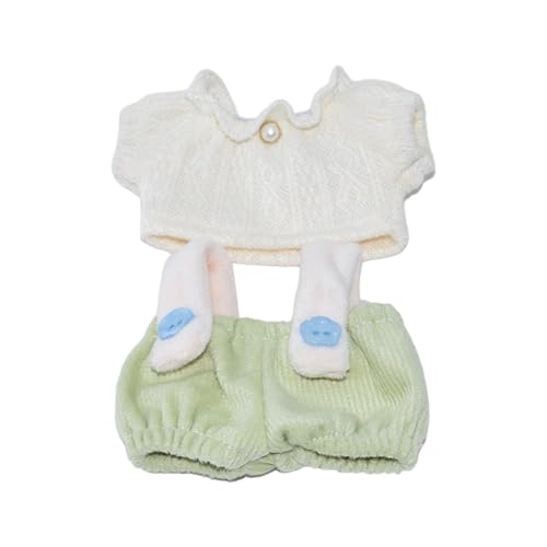 Gissroys 10 cm Baumwollpuppen Kleidung Ersatz Outfit Set Soft Polyester Top Und Overalls Für Kinder So Tun Spiele Für Spielen Von Dressing Puppen Outfit von Gissroys