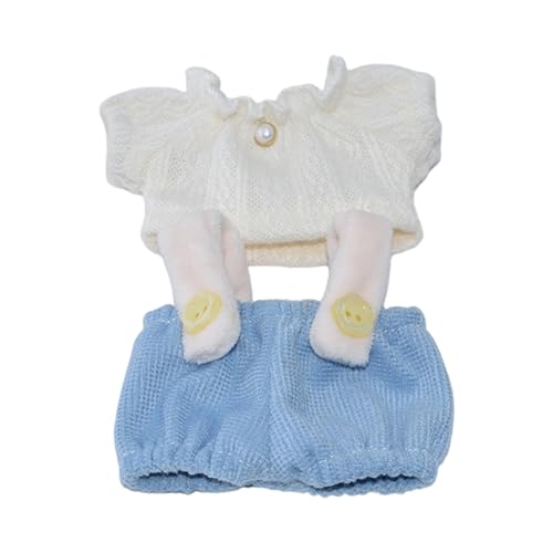 Gissroys 10 cm Baumwollpuppen Kleidung Ersatz Outfit Set Soft Polyester Top Und Overalls Für Kinder So Tun Spiele Für Spielen Von Dressing Puppen Outfit von Gissroys