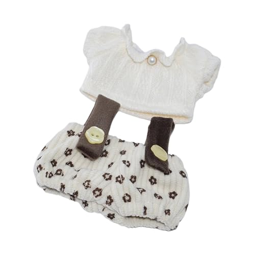 Gissroys 10 cm Baumwollpuppen Kleidung Ersatz Outfit Set Soft Polyester Top Und Overalls Für Kinder So Tun Spiele Für Spielen Von Dressing Puppen Outfit von Gissroys