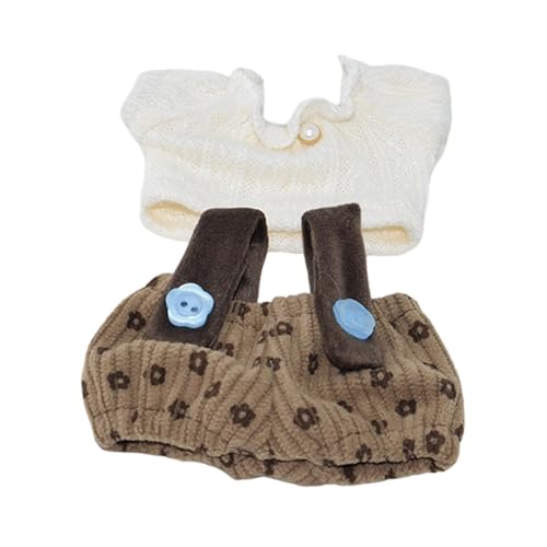 Gissroys 10 cm Baumwollpuppen Kleidung Ersatz Outfit Set Soft Polyester Top Und Overalls Für Kinder So Tun Spiele Für Spielen Von Dressing Puppen Outfit von Gissroys