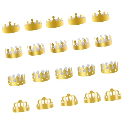 Gissroys 20pcs Contemporary Birthday Crowns Kinder Erwachsenen Festival Anlass Schnellversammlung Verschiedene Stilgrößen Kindergeburtstag Accessoires von Gissroys