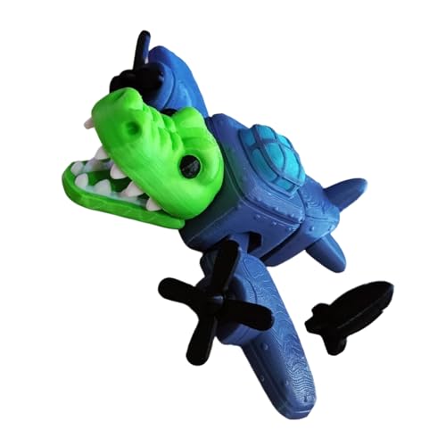 Gissroys Bewegliche Gelenke Kämpfer Alligatoren Modell Figur Druck Tierflugzeug Statue Tabletop Dekoration Für Erwachsene Büromodell Figuren Spielzeug Für Erwachsene Kinder von Gissroys