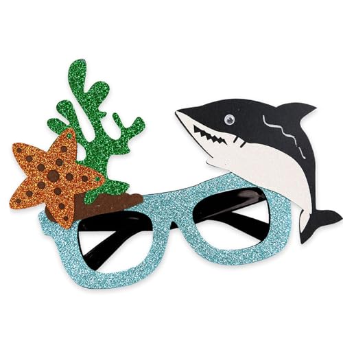 Gissroys Cartoon Sea Animal Brille Ozeane Tierbrille Unter Meeres Themenparty Liefert Fotokabine Requisite Propskids Erwachsene Lustige Dekorative Brille von Gissroys