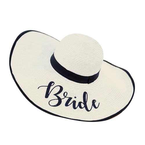 Gissroys Elegante Braut Bachelorette Party Sonne Mit Breiten Brims Für Strand Und Garten Bachelorette Party Feier Foto Requisiten von Gissroys