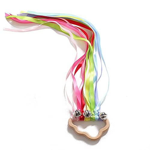 Gissroys Regenbogen Hand Kite Ribbon Zauberstab Mit Glocken Sensorische Regenbogenband Baby Rassel Spielzeug Hand Kite Gissroys Regenbogen Hand Kite Ribbon Zauberstab Mit Glocken Sensorische Regenbogenband Baby Rassel Spielzeug Hand Kite von Gissroys