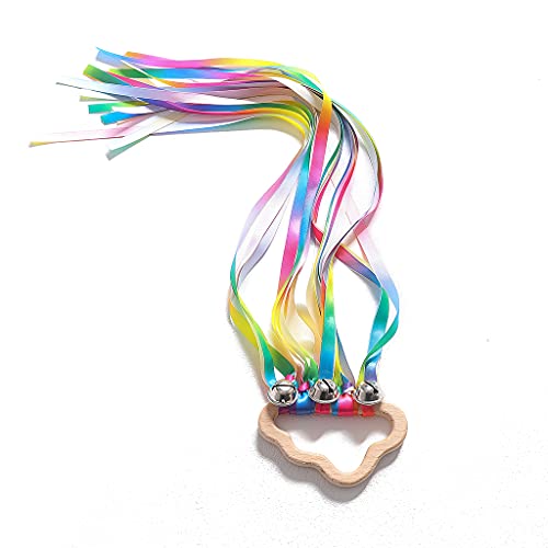 Gissroys Regenbogen Hand Kite Ribbon Zauberstab Mit Glocken Sensorische Regenbogenband Baby Rassel Spielzeug Hand Kite Gissroys Regenbogen Hand Kite Ribbon Zauberstab Mit Glocken Sensorische Regenbogenband Baby Rassel Spielzeug Hand Kite von Gissroys