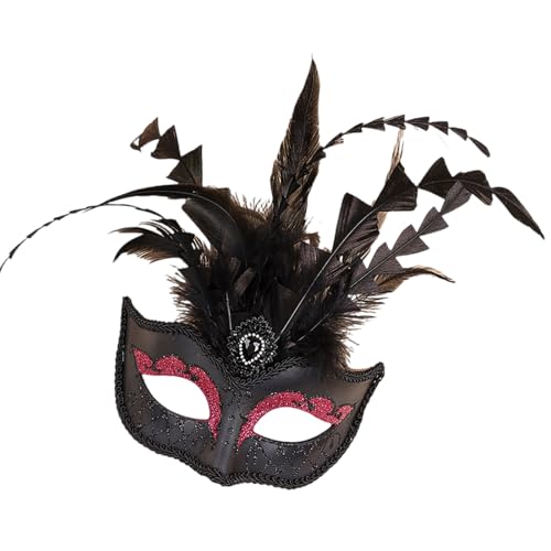 Gissroys Venezianer-Augenmaske mit Strasssteinen, Federn, Halbgesicht, für Maskeraden, Bälle, Halloween, Party, Cosplay, Foto, Venezianer, Frauen, für Maskeraden Gissroys Venezianer-Augenmaske mit Strasssteinen, Federn, Halbgesicht, für Maskeraden, Bälle, Halloween, Party, Cosplay, Foto, Venezianer, Frauen, für Maskeraden von Gissroys