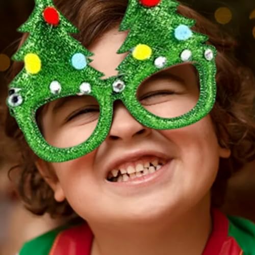 Gissroys Weihnachtsfeier Accessoires Stilvolle Brillen Atmungsablöschbarer Stoffbrillen Für Indoor Outdoor Event Weihnachtsbrillen Set Set von Gissroys