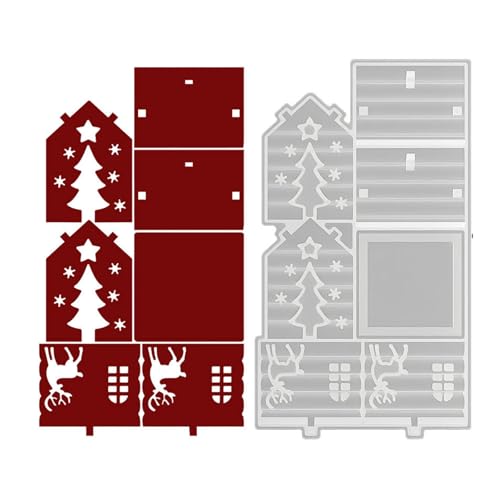 Kreatives Weihnachtshaus Silikonhandwerk Wiederverwendbare Nachtlampe Für Projekte Und Familienspaß Silikon Weihnachtsdorf von Gissroys