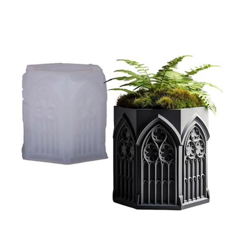 Künstlerische Kirchenfenster Pflanzer Silikonform Für Harzhandwerkstifthalter Und Hausdekorationsprojekte Multi Zweck Silikon Blumenpotform Künstlerische Kirchenfenster Pflanzer Silikonform Für Harzhandwerkstifthalter Und Hausdekorationsprojekte Multi Zweck Silikon Blumenpotform von Gissroys