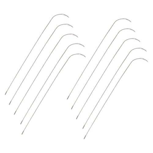 Mehrzwecklegierungs Perlen Nadel Nadel -10 Pack Gebogene Spitze Verbessertes Loch Für Glas Metallholz Basteln Projekte Webstuhlzubehör Kit Kit von Gissroys
