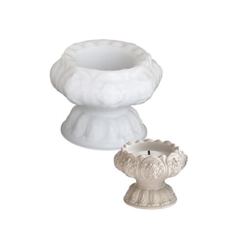 Silikonform Teelichthalter Kerzenhalter Formen Blütenform Aufbewahrungstasse Für Haus Decors Enthusiasten Wiederverwendbare Harzgussformen Für Handwerk von Gissroys