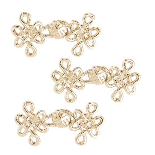 Taillenspanner mit chinesischem Knoten, unsichtbare Schnalle, Taillenmieder, Knopf, Kleidung, Zubehör, nicht nähend, Metall, Jeans, Knopf, 3/6 Stück von Gissroys