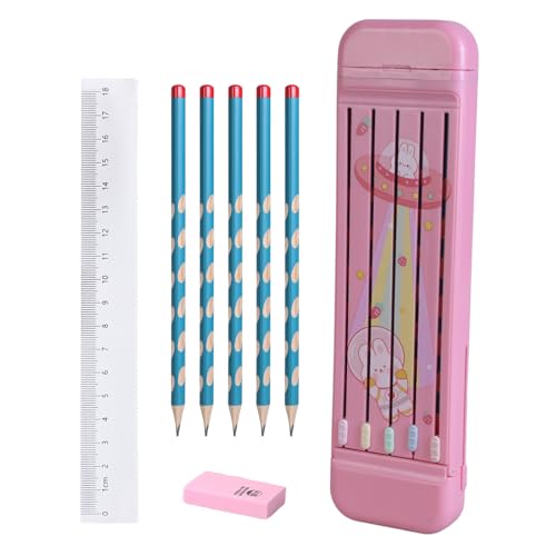 Tragbares Abs Pen Box Kit Mit 5 X Bleistiften Radiergummi Herrscher Abs Pen Für Fall Geschenk Schreibweise Boy Girl Stude Stifte Sets Kinder Mädchen Jungen Set Mit Vorräten Set von Gissroys