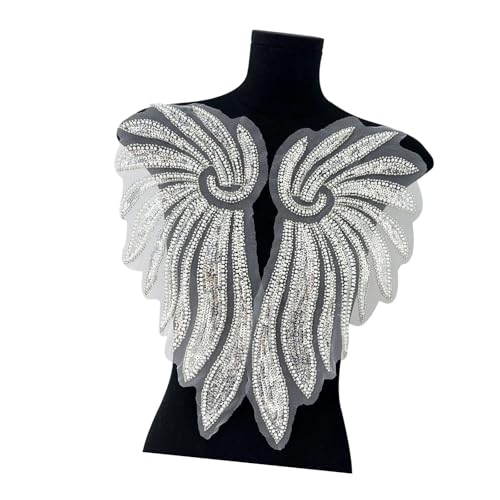 Wiederverwendbare Perlennähflügelflügel Mit Metallischen Pailletten Ideal Für Formelle Verschleißkleider Hochzeitskleid Applikat Wiederverwendbare Perlennähflügelflügel Mit Metallischen Pailletten Ideal Für Formelle Verschleißkleider Hochzeitskleid Applikat von Gissroys