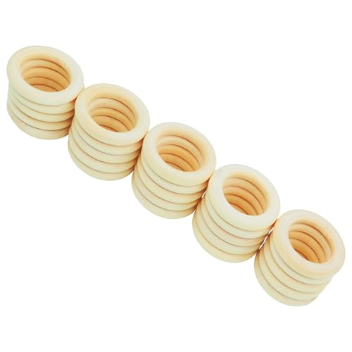 Gisswinn 25 Stück natürliche unlackierte Holzringe, 35 mm x 6 mm, Makramee-Zubehör, DIY für Handwerk, Schmuckherstellung Gisswinn 25 Stück natürliche unlackierte Holzringe, 35 mm x 6 mm, Makramee-Zubehör, DIY für Handwerk, Schmuckherstellung von Gisswinn