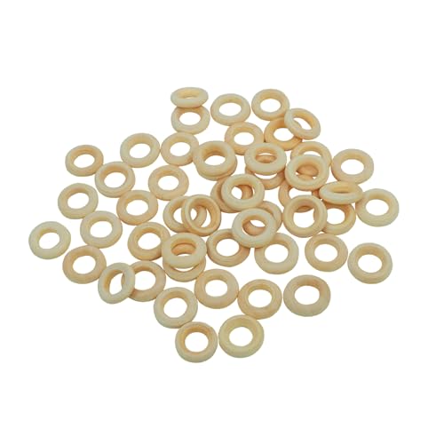 Gisswinn 50 Stück natürliche unlackierte Holzringe, 15 mm x 4 mm, Makramee-Zubehör, DIY für Handwerk, Schmuckherstellung Gisswinn 50 Stück natürliche unlackierte Holzringe, 15 mm x 4 mm, Makramee-Zubehör, DIY für Handwerk, Schmuckherstellung von Gisswinn