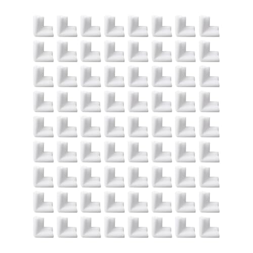 Gitohoni 72x Schaumstoff-Eckenschutz für Möbelschutz 10cmx10cmx5cm Kantenschutz Ecken weiß für Ablagespiegel von Gitohoni