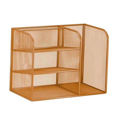 Gitohoni Aktenablage Schreibtisch Organizer mit Mehrfache Fächer Dokumentenhalter Briefablage Aus Robustem Eisenmaterial für Büro Home Office Arbeitsplatz, Gold Gitohoni Aktenablage Schreibtisch Organizer mit Mehrfache Fächer Dokumentenhalter Briefablage Aus Robustem Eisenmaterial für Büro Home Office Arbeitsplatz, Gold von Gitohoni